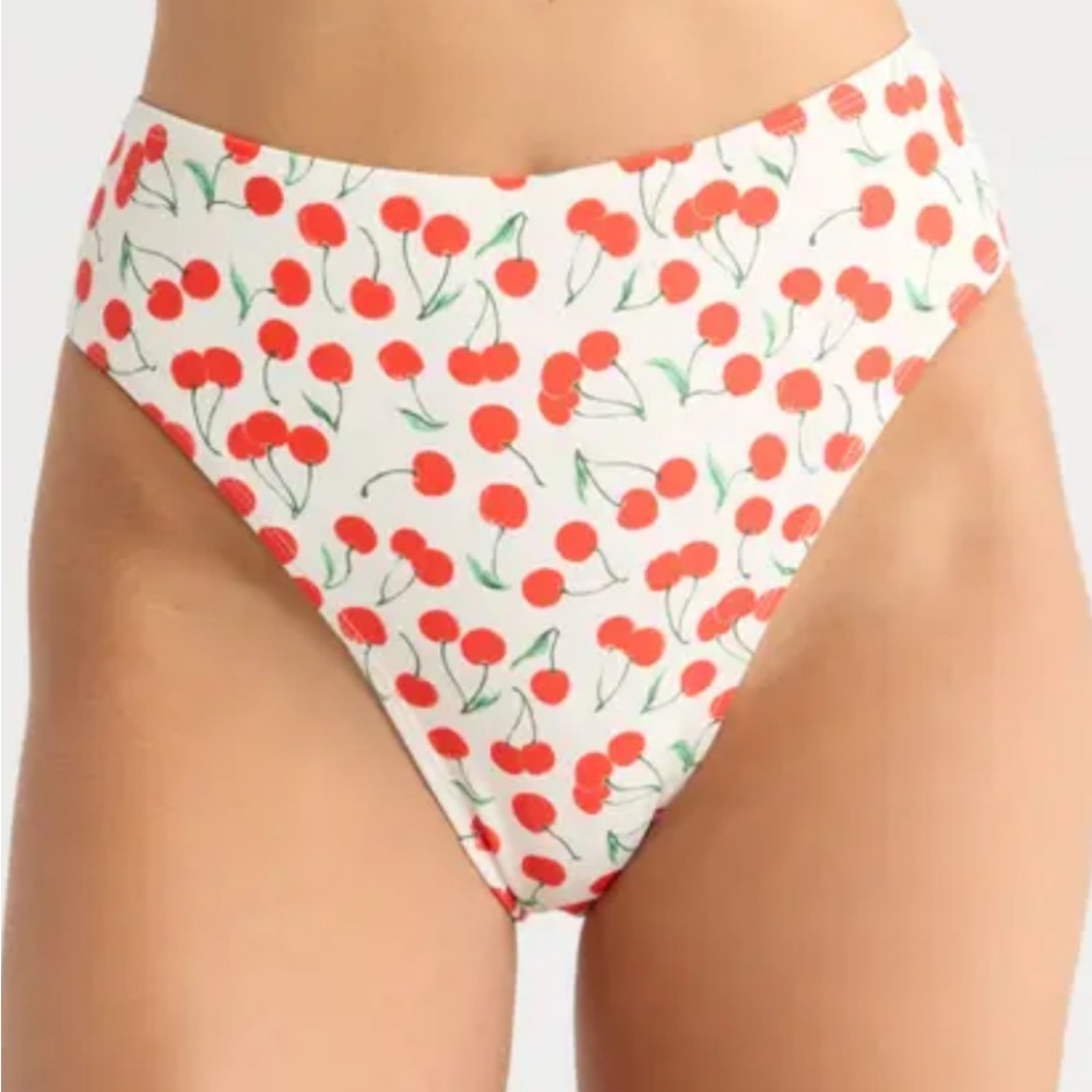 Good American Cherry Bikini Bottom L NWT